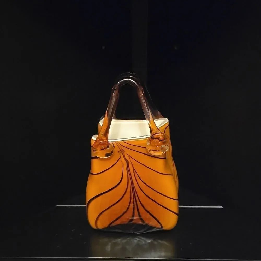Italian Glass Elegant Orange Handbag!